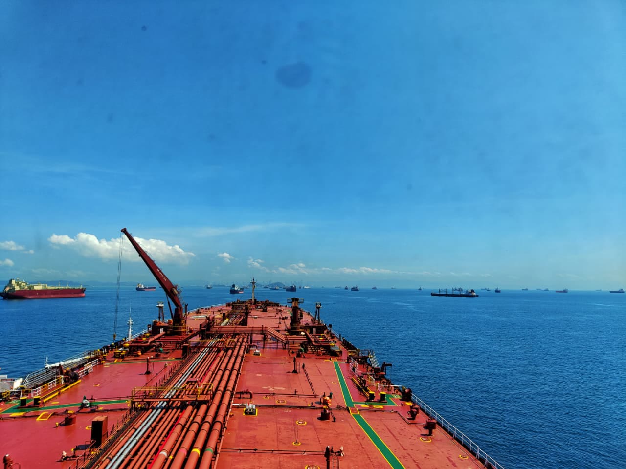 Oil tanker at sea